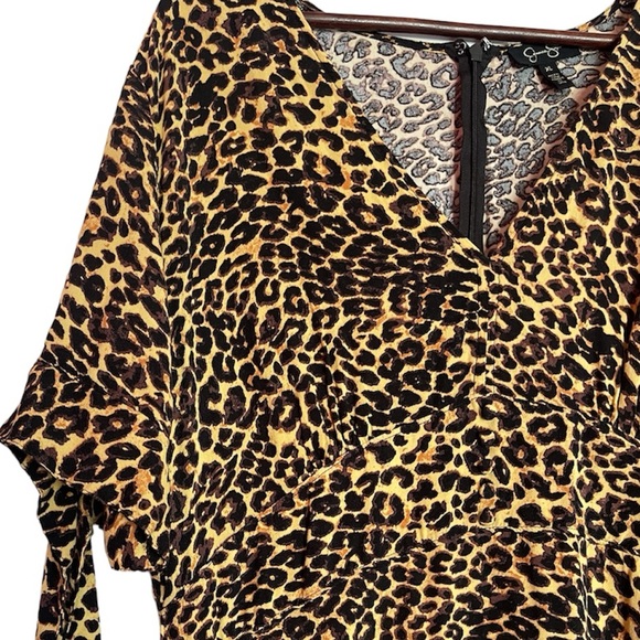 🔥4 for $75🔥 Jessica Simpson Leopard Print Dress Size XL fits like a Large - Picture 2 of 7